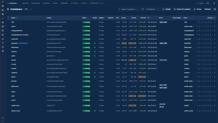 Dockhand GUI